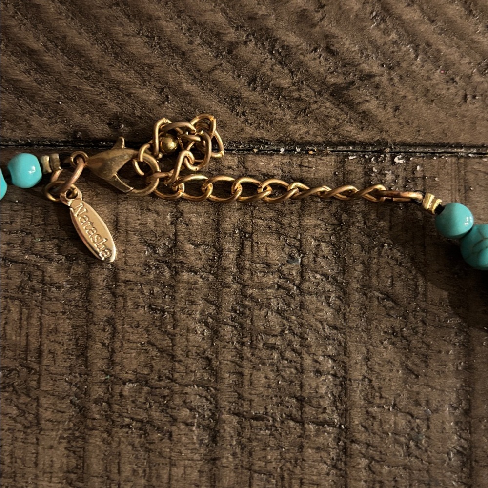 Turquoise Natasha Beaded Necklace - Picture 2 of 3